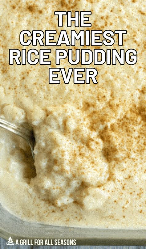 Pub Meals, School Desserts, Best Rice Pudding Recipe, Rice Pudding Recipe Easy, Creamiest Rice Pudding Recipe, Homemade Rice Pudding, Pudding Recipes Homemade, Old Fashioned Rice Pudding, Rice Treats