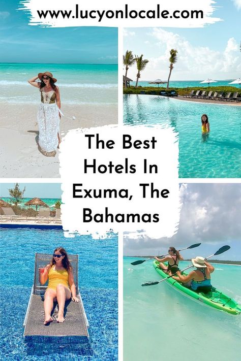 From luxury resorts to boutique inns, I've got the perfect Exuma, Bahamas hotel for you! #travel #travelblog #blog #blogger #travelblogger #destination #trip #bahamas #thebahamas #exuma #island #islands #tropical #caribbean #paradise #hotel #besthotels #hotels #accommodation #resort #resorts #luxury Bahamas Hotel, Bahamas Hotels, Exuma Island, Bahamas Resorts, Central America Destinations, Exuma Bahamas, Paradise Hotel, Caribbean Hotels, Honeymoon Hotels