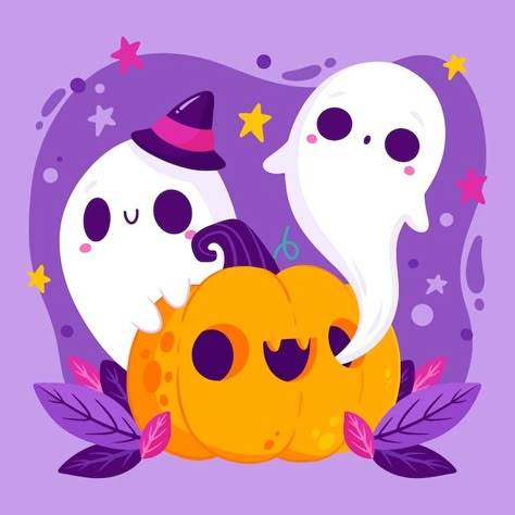 Halloween Hocus Pocus, Pumpkin Cat, Kawaii Illustration, Cute Food Drawings, Halloween Wallpaper Iphone, Halloween Illustration, Graphic Design Fonts, Halloween Cartoons, Kawaii Halloween