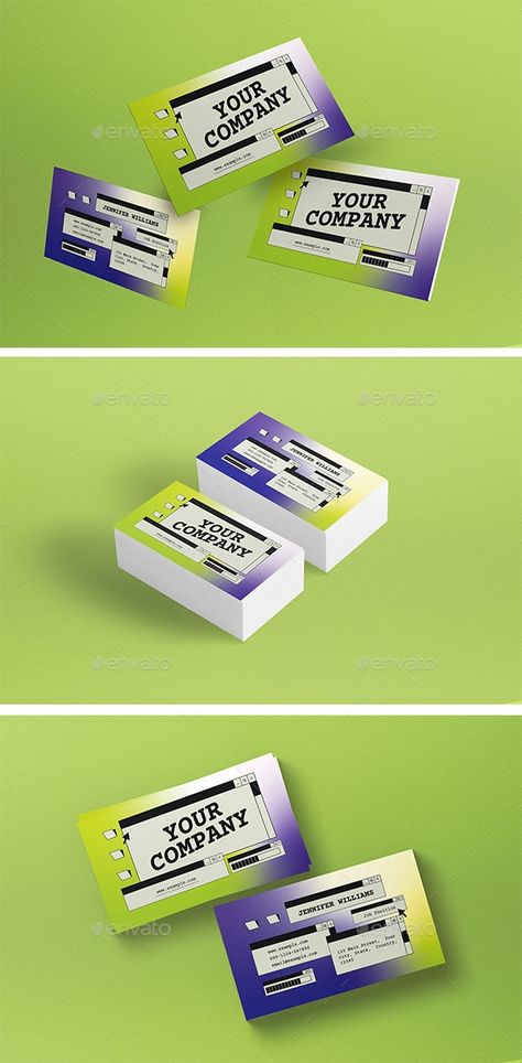 Green Y2K Business Business Card - Business Cards Print Templates Y2k Business, Green Y2k, Business Information, Cool Business Cards, Card Business, Name Card, Printing Business Cards, Job Title, Business Card Template