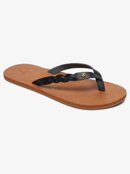 roxy, Liza Sandals, BLACK (blk) Shoe Wardrobe, Kids Flip Flops, Flip Flops Style, Summer Flip Flops, Roxy Women, Beach Flip Flops, Flip Flop Shoes, Clothing Inspiration, Black Leather Shoes