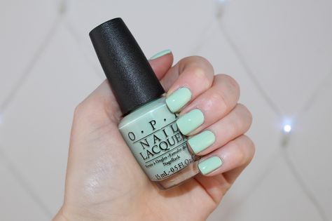 OPI This Cost Me a Mint Mint Green Nail Polish, Mint Green Nails, Green Nail Polish, Green Nail, Green Nails, The Colour, Aesthetically Pleasing, Nail Ideas, Mint Green