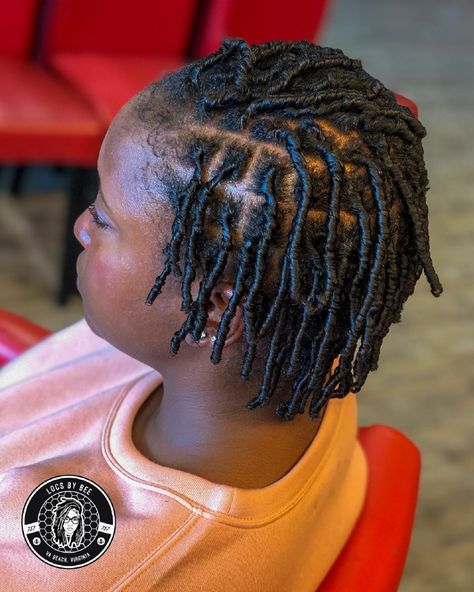 Hair density and part size denote what size loc you get. BUT, if you just let your hair go without regular maintenance, swelling can make your locs grow to whatever size they get the chance to be. Regular cultivating is needed to make sure they form uniformed, if that is the style loc you want to achieve. 🐝 . . styleseat.com/i/Locsbybeee . . #LocsByBeee #LocdByBeee #Locs #StarterLocs #Retwist #LocRepair #LocStyles #LocExtensions #PermanentLocExtensions #LocReattachments #KidsLocs #KidsLocStyles Loc Parting Size, Loc Parting, Starter Loc Sizes, Microloc Journey, Locks Styles, Short Dreadlocks, Dreadlocks Styles, Short Dreadlocks Styles, Loc Styles For Men