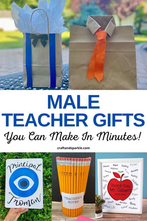 Gift Ideas For Male Teachers, Teacher Gifts For Men, Teacher Appreciation Gift Baskets, Unique Teacher Gifts, High School Teacher Gifts, Male Teachers, Unique Teacher Appreciation Gifts, Diy Teacher Christmas Gifts, Male Teacher Gifts