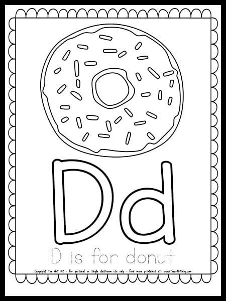 D is for Donut Coloring Page FREE Printable! Download this free printable letter D is for donut coloring page today! This donut coloring sheet is … Letter D Coloring Page, D Is For Donut, D Coloring Page, Letter D Crafts, Letter D Worksheet, Donut Coloring Page, Preschool Letter Crafts, Letter B Worksheets, Bratz Coloring