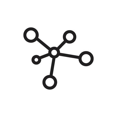 Hub network connection line vector icon on white background Network Icon, Line Vector, Communication Networks, The Hub, Vector Icons, Simple Designs, Vector Art, White Background, Vector Free