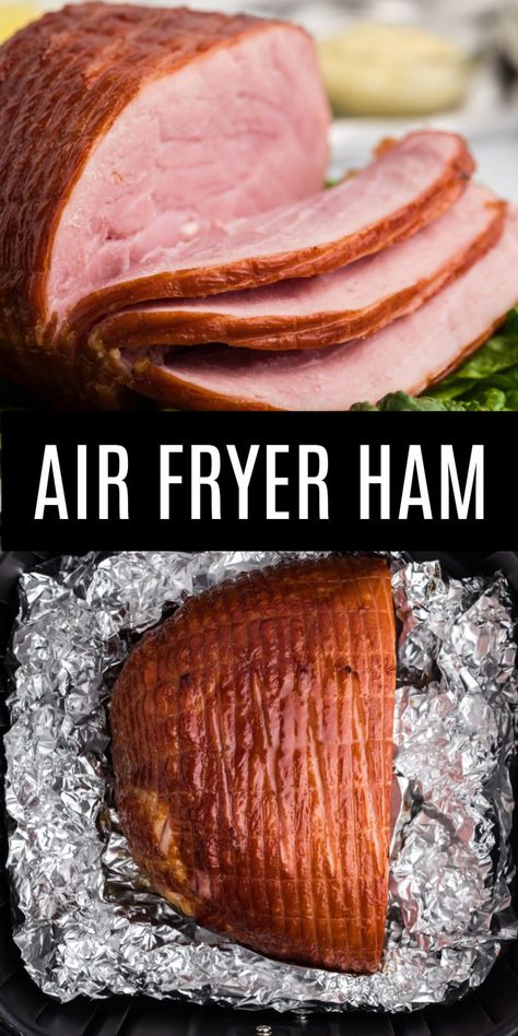 Ham Boneless Recipes, Cooking Small Ham In Air Fryer, Ham In Airfryer, Small Ham In Instant Pot, Pre Cooked Ham In Air Fryer, Glaze For Small Ham, Instant Pot Omni Plus Air Fryer Recipes, Air Fryer Ham Recipes, Air Fryer Spiral Ham