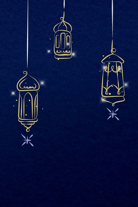 Ramadan background vector with hanging gold lanterns | premium image by rawpixel.com / Tang Ramadan Mubarak Background, Ramadan Template, Ramadan Theme, Post Background, Lamp Vector, Light Illustration, Background Psd, Ramadan Background, Card Frame