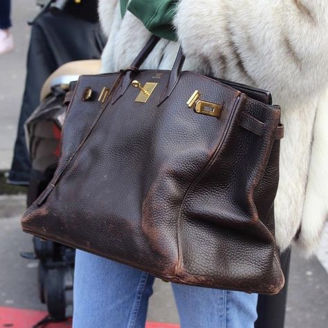 Messy Birkin Bag, Bag Obsession, Dream Bags, Jane Birkin, Bags Aesthetic, Big Bags, 가을 패션, Hermes Bags, Hermes Bag