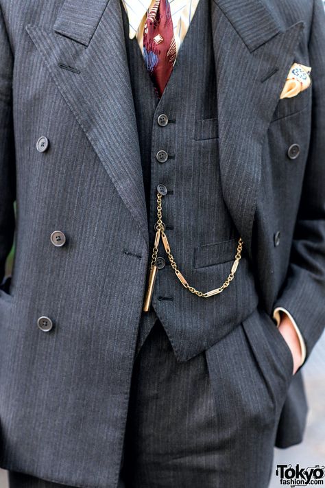 Italy Outfits Men, Mens Dress Outfits, Dapper Mens Fashion, Gold Pocket Watch, Stetson Hat, Tokyo Street Style, Italy Outfits, Men Stylish Dress, Mens Outfit Inspiration