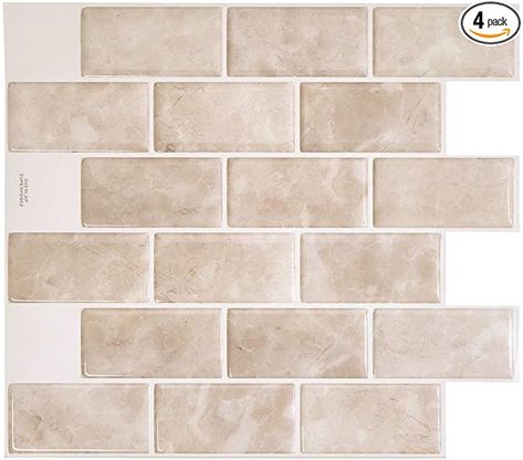 Amazon.com: Smart Tiles Self Adhesive Wall Tiles - Subway Sora - 4 Sheets of 10.95" x 9.70" (27.81 cm x 24.64 cm) Kitchen and Bathroom Stick on Tiles - 3D Peel and Stick Backsplash : Home & Kitchen Ivory Cabinet Backsplash, Beige Subway Tile Backsplash White Cabinets, Faux Tile Backsplash Lowe's, Kitchen Tiles Backsplash Farmhouse Lowe's, Peel And Stick Tile Backsplash Caulking Tools, Kitchen Backsplash With Cream Cabinets Paint, Backsplash On Countertop, Peel And Stick Countertop Kitchen Backsplash, Farmhouse Kitchen Backsplash Lowe's