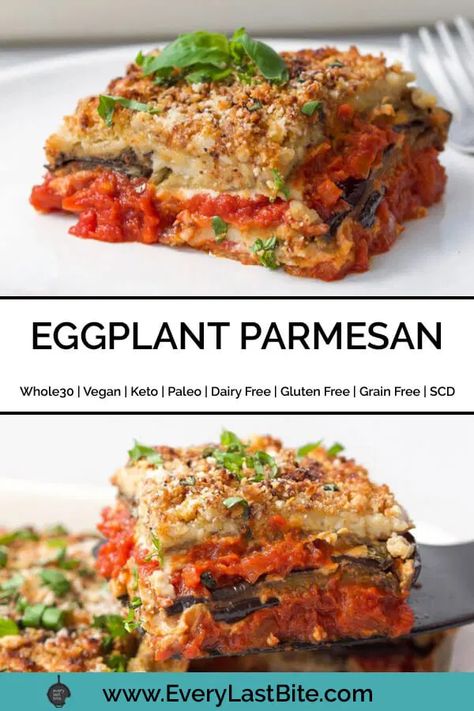 Paleo Eggplant Parmesan, Eggplant Parmesan Casserole, Breaded Eggplant, Parmesan Casserole, Eggplant Recipes Parmesan, Cheese And Tomato, Recipe For 1, Keto Eating, Dinner For One