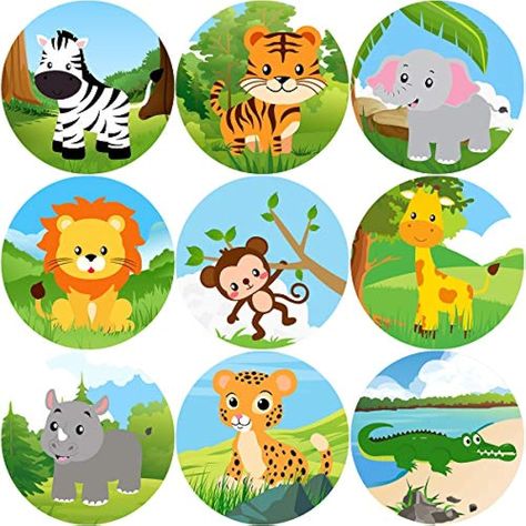 none Diy Cake Topper Printable, Safari Animals Clipart, Baby Wild Animals, Zoo Animal Crafts, Diy Cake Topper Birthday, Safari Animals Birthday, Kids Activities At Home, Animal Cutouts, Jungle Theme Birthday