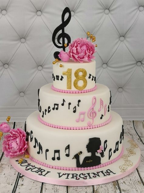 18th Birthday Cake Music Theme, Karaoke Cake, Birthday Cake Music, Music Note Cake, Cake Music, Music Themed Cakes, Sweet Sixteen Cakes, Music Cakes, Music Cake