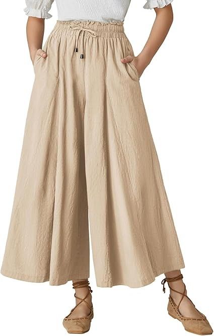 Scarlet Darkness Women Wide Leg Pants High Waist Linen Casual Loose Lounge Trousers with Pockets at Amazon Women’s Clothing store Scarlet Darkness, Women Wide Leg Pants, Lounge Trousers, Trouser Pocket, Linen Casual, Casual Trousers, Amazon Women, Skirt Pants, High Waisted Pants