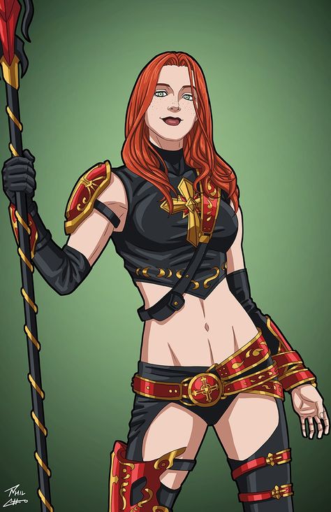 Magdalena [E-27*phil-cho] Phil Cho Art, Superhero Oc, Earth 27, Red Hair Green Eyes, Phil Cho, Sci-fi Armor, Indie Comic, Comic Villains, Vampire Diaries Funny