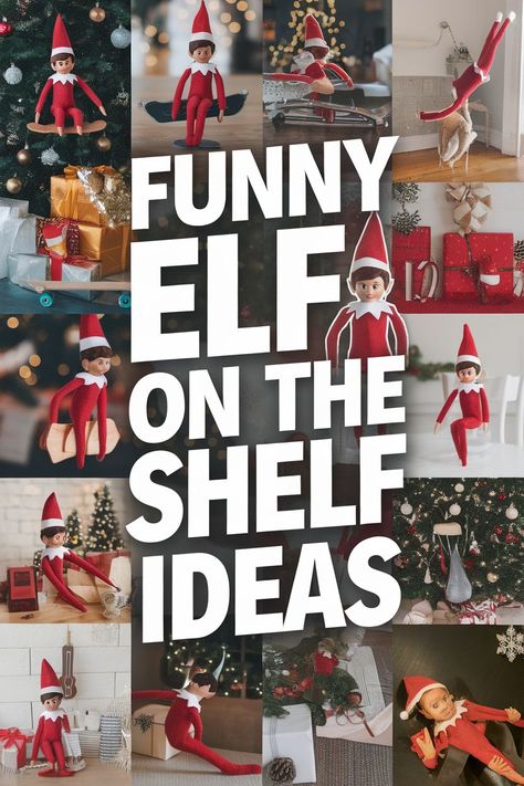 25+ New Elf on The Shelf Ideas to Keep Things Fresh and Funny Funny Elf Of The Shelf, Elf On Shelf Funny Hilarious, Elf Ideas For Older Kids, Elf Ideas Easy Funny, Elf On Shelf Funny, Christmas Elf Ideas, Lego Christmas Tree, Funny Elf On The Shelf, Elf Ideas Easy