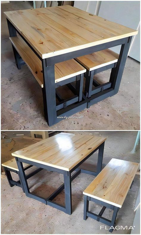 Wood Pallet Tables, Pallet Furniture Designs, Wooden Pallet Furniture, Pallet Decor, Diy Furniture Easy, Wood Pallet Projects, Diy Pallet Projects, Metal Furniture, Design Case