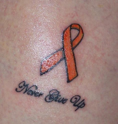 #caregiver #caregiver #ribbon Orange Ribbon Tattoo, Multiple Sclerosis Tattoo, Ms Ribbon, Amy Allen, Survivor Tattoo, Awareness Tattoo, Ankle Tattoos For Women, Ms Awareness, Ribbon Tattoos