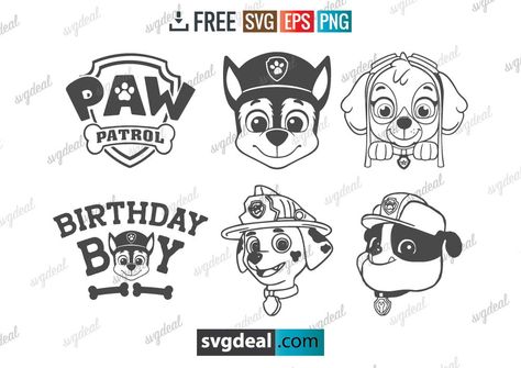 √ 6 Paw Patrol SVG Files - Free SVG Files Paw Patrol Birthday Shirt Cricut, Paw Patrol Vinyl Shirt, Paw Patrol Cricut Ideas Birthday Parties, Cricut Paw Patrol Projects, Paw Patrol Cricut Ideas, Paw Patrol Svg Files Free, Paw Patrol Silhouette, Cricut Paw Patrol, Cricut Images Free Svg