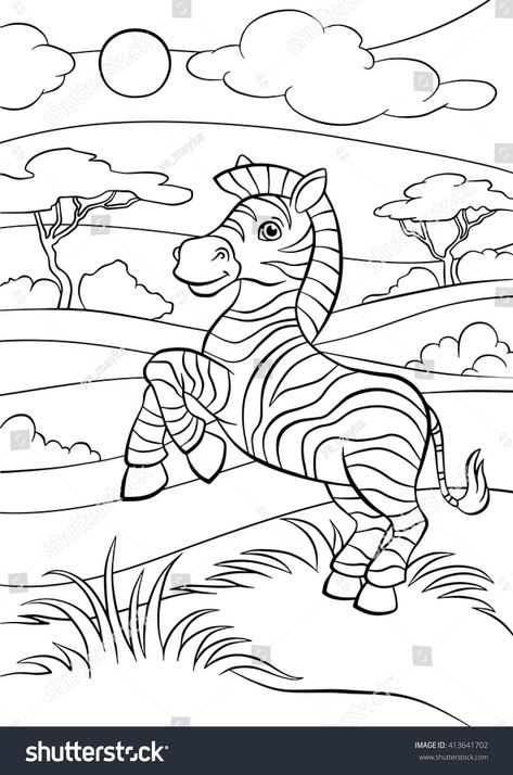 Coloring pages. Animals. Little cute zebra stands and smiles. #Ad , #ad, #Animals#pages#Coloring#cute Coloring Pages Animals, Zebra Coloring Pages, Super Coloring Pages, Monster Truck Coloring Pages, Graphic Design Portfolio Cover, Baby Coloring Pages, School Coloring Pages, Truck Coloring Pages, Easy Coloring Pages