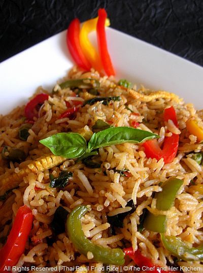 THE CHEF and HER KITCHEN: Spicy Thai Basil Fried Rice Thai Basil Fried Rice, Pasta Spicy, Basil Fried Rice, Crab Recipe, Thai Fried Rice, Arroz Frito, Spicy Thai, Crab Recipes, Thai Basil