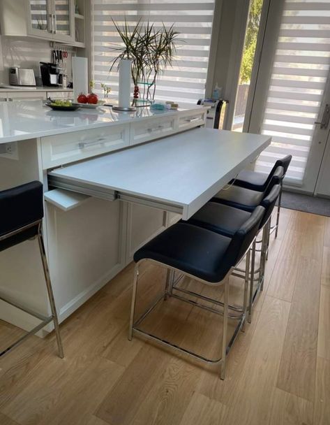 Convertible Kitchen Island, Adjustable Kitchen Island, Hidden Kitchen Table, Foldable Kitchen Island, Expandable Kitchen Island, Narrow Kitchen Island, Quirky Kitchen Decor, Kitchen Design Modern, Dream Kitchens Design