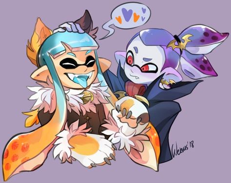 Splatoon Vampire Squid, Splatoon Anime, Werewolf Vs Vampire, Vampire Squid, Splatoon Fanart, Squid Sisters, Splatoon Art, Splatoon Comics, Pokemon Trainers