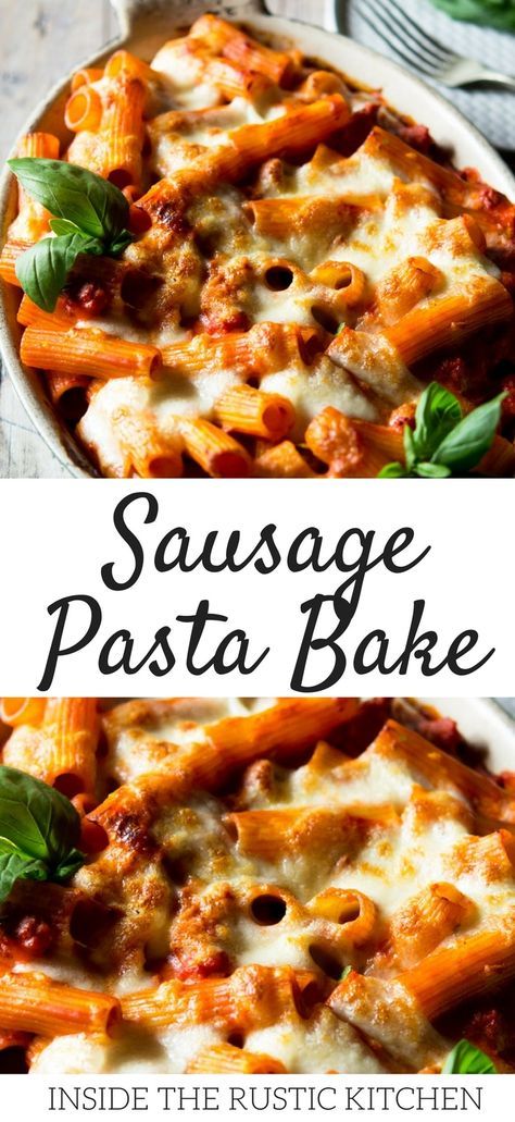 Sausage Pasta Bake Easy, Italian Sausage Pasta Casserole Recipes, Sausage And Mushroom Pasta Bake, Sausage Pasta Bake Recipes, Sausage And Pasta Casserole, Sausage And Peppers Pasta Bake, Sausage And Pasta Recipes Easy, Sausage Pasta Casserole, Sausage Pasta Recipes Easy