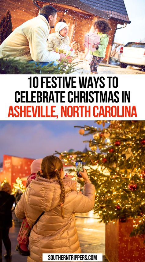 10 Festive Ways to Celebrate Christmas in Asheville, North Carolina North Carolina Christmas, Grove Park Inn Asheville, Biltmore Christmas, Things To Do In Asheville, Southern Road Trips, Southern Travel, American National Parks, North Carolina Travel, East Coast Travel