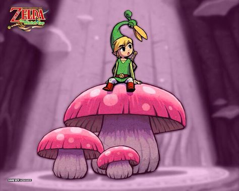 Minish Cap remake Zelda Hd, Zelda Comics, Minish Cap, The Minish Cap, Zelda Video Games, Wind Waker, Zelda Art, Mushroom Art, The Legend Of Zelda