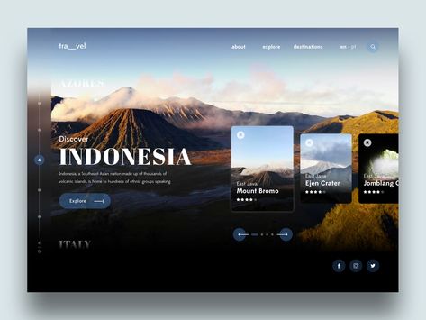 Travel Landing Page, Website Design Ideas, Travel Website Design, Web Design Quotes, Best Website Design, Webdesign Inspiration, Creative Web Design, 카드 디자인, Design Websites