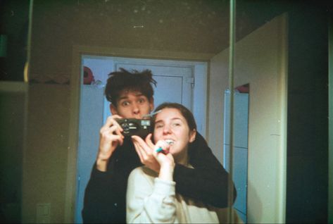 Couple Memories, Couples On Film, Kodak Film Camera Aesthetic, Film Camera Mirror Selfie Couple, Couples On Film Camera, Kodak Gold 200 35mm Film Photos, Kodak Easyshare Photos, Disposable Film Camera, Film Camera Photography