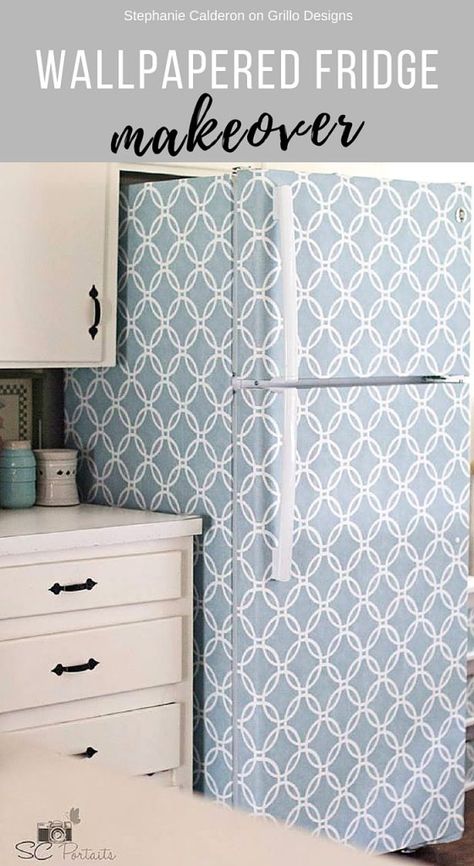 PArty Ideas (4) Refrigerator Makeover, Fridge Makeover, Painted Fridge, Fridge Decor, Decor Wallpaper, Decoration Stickers, Renovation Ideas, Kitchen Makeover, Diy Kitchen