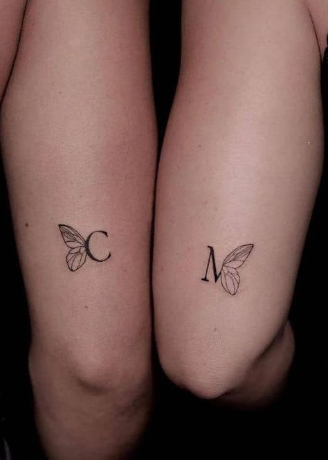 M Tattoo Letter Initial With Heart, M Tattoo Letter Heart, Small M Initial Tattoo, M Butterfly Tattoo, Small M Tattoo Letter, M Tattoo Letter Initial, M Tattoo Letter, Letter M Tattoos, M Tattoo