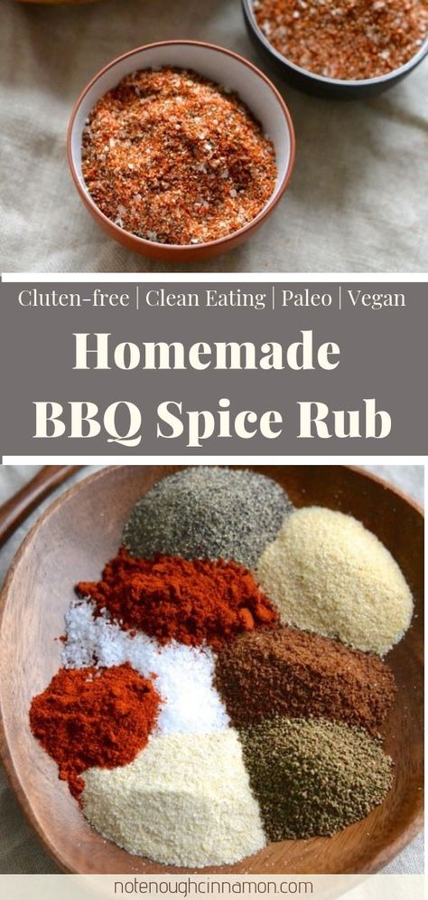 Homemade BBQ Spice Rub - Paleo BBQ Spice Rub | This simple and aromatic bbq spice rub recipe will take your bbq game to the next level! It tastes fantastic on all meats, but especially good rubbed into ribs or a whole roasted chicken. Refined sugar-free, gluten-free, paleo and clean eating approved #bbq #spicerub #spices #grilling #paleo Bbq Spice Rub Recipes, Bbq Spice Blend, Bbq Spice Rub, Bbq Rub Recipe, Paleo Bbq, Gluten Free Bbq, Bbq Spice, Dry Rub Recipes, Homemade Spice Mix