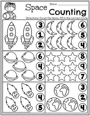 Star Counting Preschool, Space Crafts For Prek, Space Themes For Preschool, Space Free Printables Preschool, Space Week For Preschoolers, Space Theme Activities For Preschool, Space Math Activities Preschool Free Printable, Space Week Worksheets, Space Worksheets For Preschool Free Printables