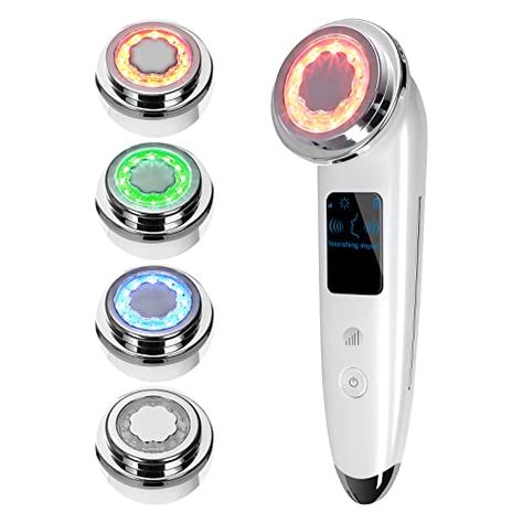 Face Massager Electric Face Lifting 4 in 1 Facial Massager Anti Aging Skin Tightening Firming Skin Care Tools (White) Electric Face Massager, Led Light Therapy Skin, Clean Skin Face, Skin Tightening Machine, Face Tightening, Firming Skin, Lifting Facial, Face Massager, Anti Aging Skin