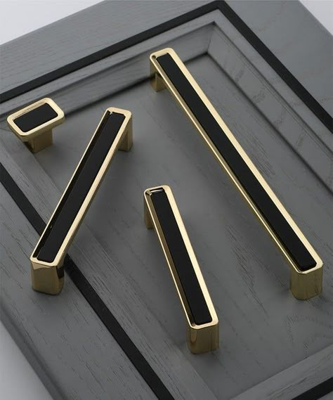 Cabinet Hardware Black, Cabinet Handles Black, Gold Kitchen Hardware, Brass Kitchen Hardware, Gold Cabinet Handles, Black Cabinet Hardware, Black Drawer Pulls, Gold Cabinet, Dresser Drawer Knobs