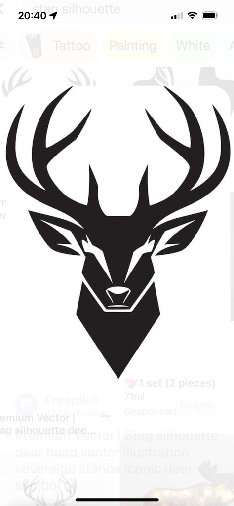 Deer Design Logo, Deer Symbol, Stag Silhouette, Arts Logo, Hunting Tattoos, Deer Wallpaper, Cafe Logo Design, Stag Design, Ford Diesel