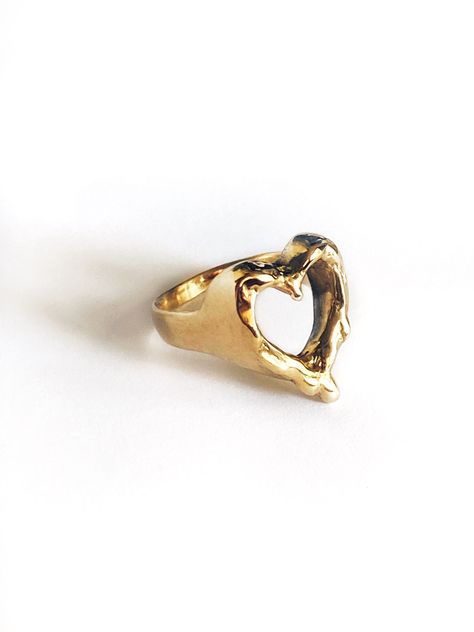 Melted Gold Ring, Lost Cast Waxing Rings, Dripping Heart, Wax Carving Ring, Lost Wax Casting Rings, Wax Carved Ring, Lost Wax Jewelry, Gold Drip, Wax Carving