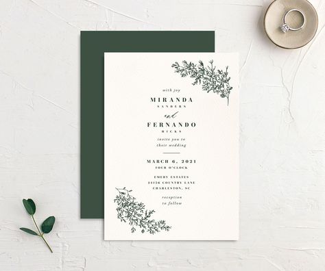 Wedding Invite Design, Wedding Invitation Details, Branches Wedding, Crest Wedding Invitations, Wedding Wording, Wedding Branches, Invite Design, Classic Serif Fonts, Wedding Planner App