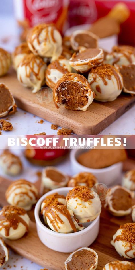 Infused Truffles, Cheesecake Biscoff, Biscoff Truffles, Gourmet Fudge, Truffle Recipe Easy, Biscoff Recipes, Janes Patisserie, Dessert Truffles, Jaffa Cake