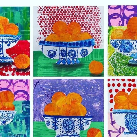 @amymcreynolds on Instagram: "Back in school after Spring Break and the students quickly added a shadow before starting on a new project. Finally, these wonderful pieces are completed. Love these @pollyjonesart inspired Mixed Media Still Lifes. #kidsart #artforkids #kidsartwork #kidscreate #mixedmedia #stilllife #firstgrade #firstgradeart #elementaryart #elementaryartteacher #elementaryschool #primaryschool #primaryart #primaryartteacher #artteacher #artteachers #artteachersofinstagram #artlesso Art History For Kindergarten, Elementary Art Kindergarten, Kindergarten Art Curriculum, Kids Art Projects Elementary, March Art Projects, Kinder Art Projects, First Grade Art Lessons, One Day Art Lesson, Elementary School Art Projects