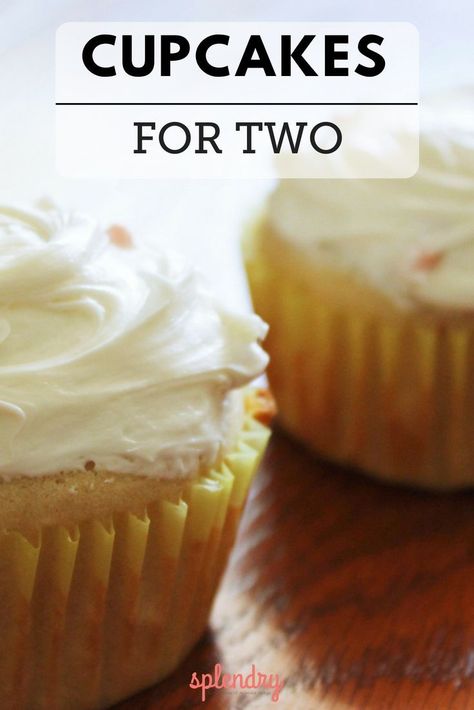 Desserts Small Batch, Cupcakes For Two, Small Batch Cupcakes, Cake For Two Recipe, Cake For Two, Recipe For 1, Small Batch Baking, Single Serve Desserts, Recipe Cake