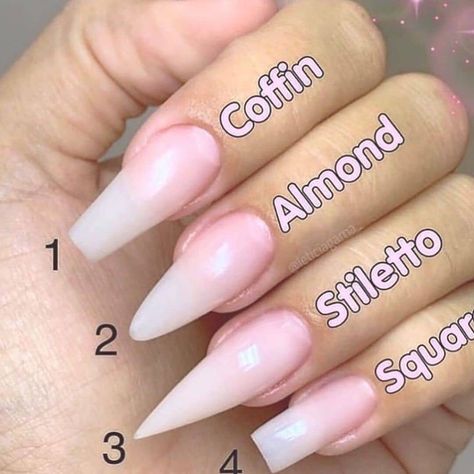 @beauty_nails_inspo on Instagram: “1,2,3 or 4?  Follow Us @beauty_nails_inspo . @stylishnaails_ . @stylishnaails_ . 📩DM For Promotion . . . . . @…” Ballerina Style Nails, Acrylic Nails Natural, Classic Nail Designs, Nail Design Glitter, Violet Pastel, Acrylic Nail Shapes, Gel Nails At Home, Daisy Nails, Ombre Nail Designs