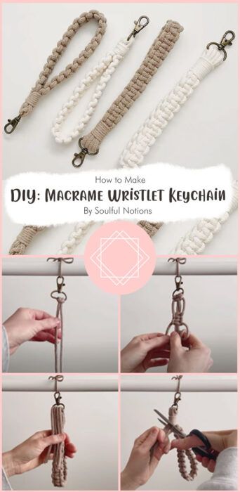 Lovely Macrame Flamingo Keychain Free Pattern Ideas - Carolinamontoni.com Quick Macrame Keychain, Macrame Key Ring Diy, Simple Macrame Keychain Tutorial, Macrame Key Ring Tutorial, Macrame Lanyard Diy, Macrame Wristlet Keychain Diy, Macrame Diy Beginners, Macrame Bookmark Diy, Macrame Keychain Diy Tutorials