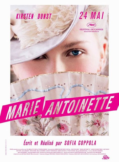 Marie-Antoinette Poster - Click to View Extra Large Image Kirsten Dunst Marie Antoinette, Marie Antoinette Movie, Sophia Coppola, Marie Antoinette 2006, French Movie Posters, Best Costume Design, Marianne Faithfull, Rose Byrne, I Love Cinema