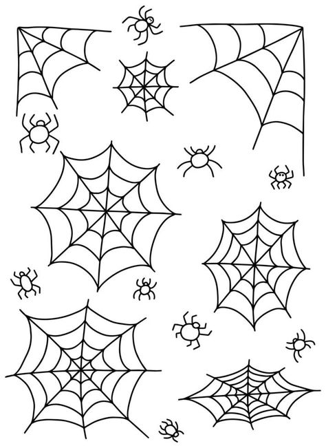 Vector doodle spider web and spiders set. Hand drawn doodle spider web illustration Cute Spider Doodle, Spider Webs Drawing, Spider Web Sketch, Spider Web Doodle, Doodle Spider, Drawing On Hand Doodles, Web Doodle, Spider Web Illustration, Spider Doodle