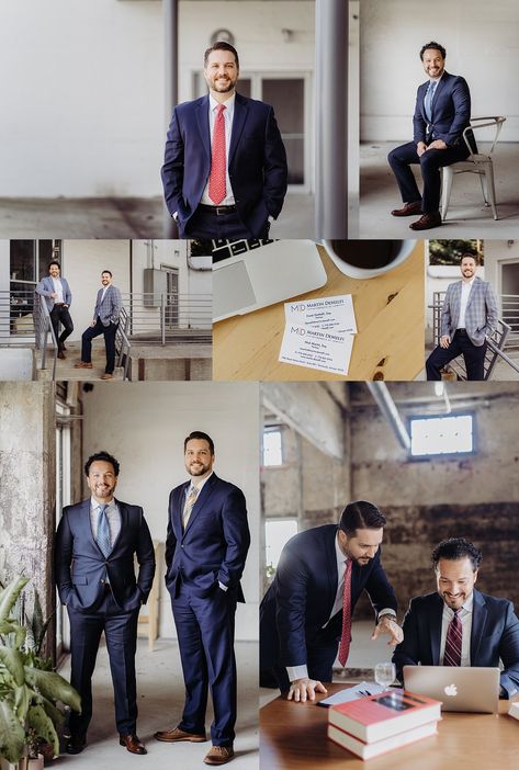 Lawyers in suits for headshots Law Office Photoshoot, Law Firm Photoshoot Ideas, Male Lawyer Photoshoot Ideas, Team Corporate Photoshoot, Law Firm Photography, Attorney Photoshoot Ideas, Corporate Lifestyle Photography, Law Firm Branding Photography, Branding Photo Shoot Ideas